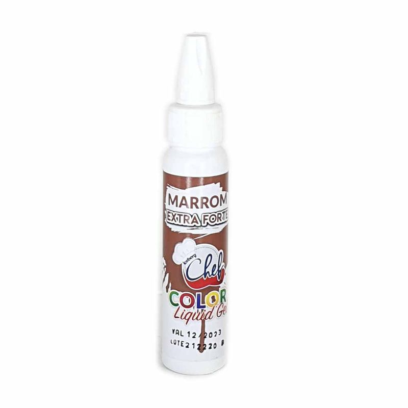 Corante Líquido Gel Cor Forte Marrom 25g - Iceberg Chef