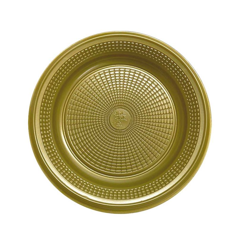 Prato Descartável para Bolo Dourado 15cm c/10 - Trik Trik