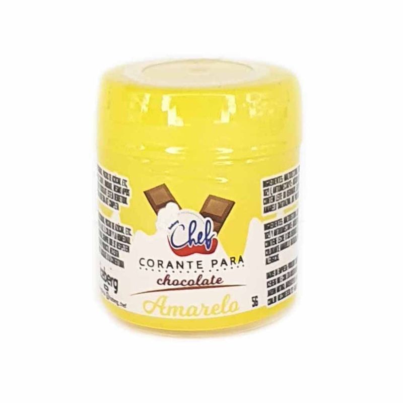 Corante em Pó para Chocolate Amarelo 5g - Iceberg Chef