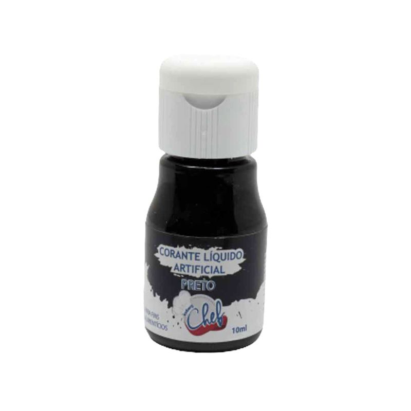 Corante Líquido Preto 10ml - Iceberg Chef