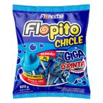 Pirulito Flopito Giga Pinta Língua Recheio Chiclete 25g c/24 - Florestal