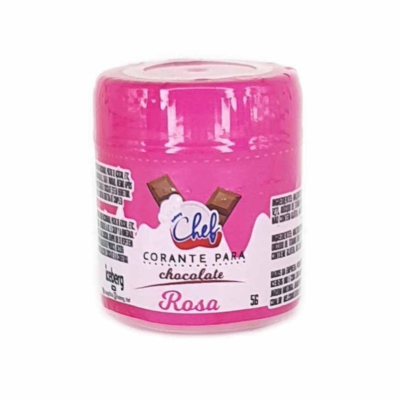 Corante em Pó para Chocolate Rosa 5g - Iceberg Chef
