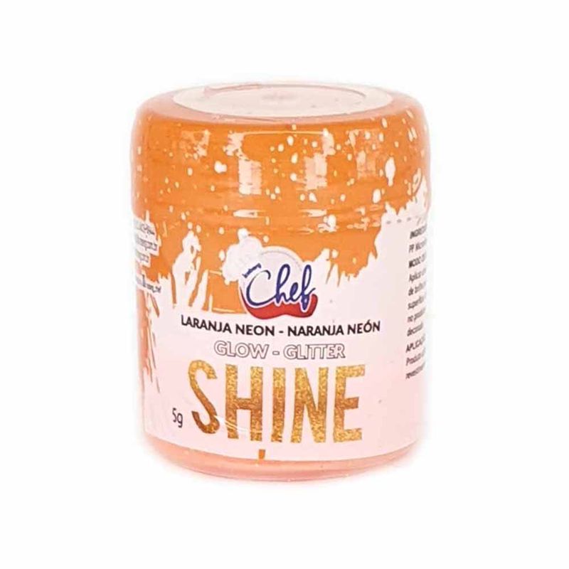 Glitter Glow Shine Laranja Neon 5g - Iceberg Chef