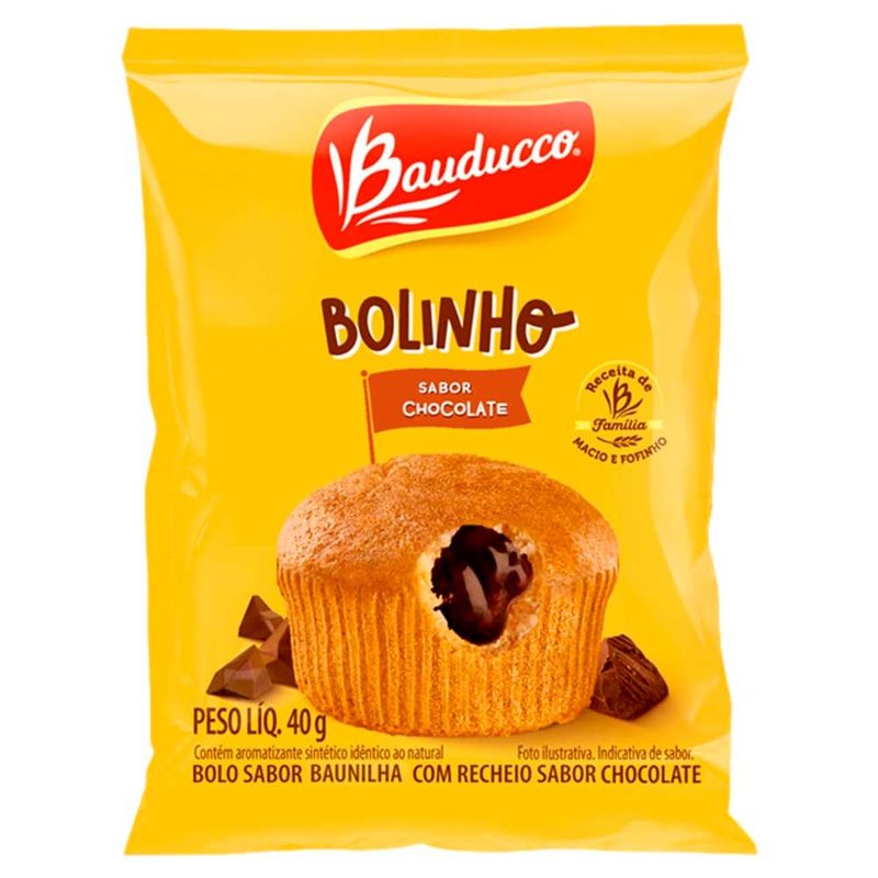 Bolinho Roll Baunilha com Chocolate 34g c/15 - Bauducco - Doce Malu