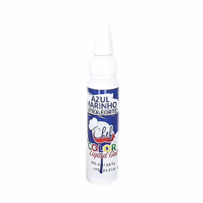 Corante Líquido Gel Cor Forte Azul Marinho 25g - Iceberg Chef