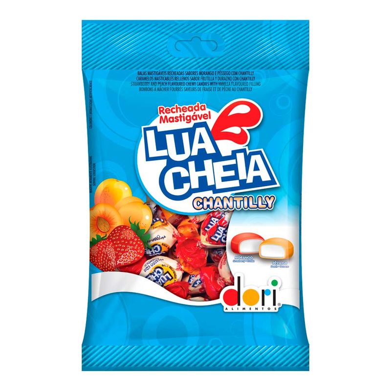 Bala Mastigável Recheada Lua Cheia Chantilly 100g - Dori