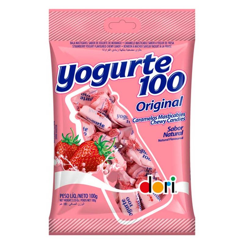 Bala Mastigável Yogurte 100 Original 100g - Dori