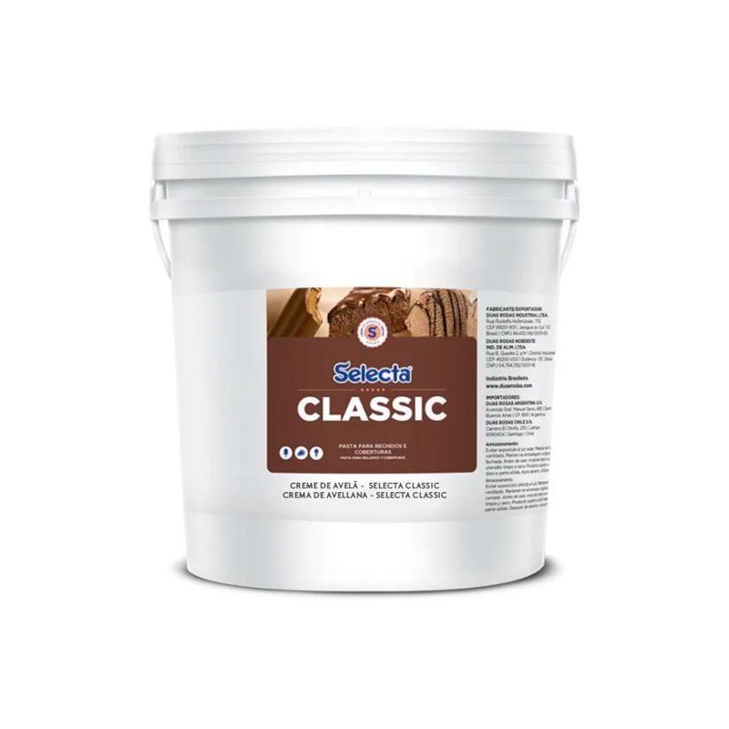 Pasta p/ Recheio e Cobertura Sabor Creme de Avelã Classic 4kg - Selecta