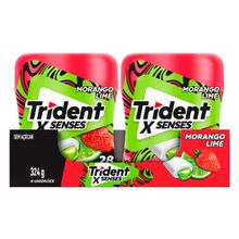 Goma de Mascar Trident X-Senses Morango Lime c/6 - Adams