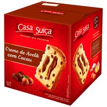 Panettone de Creme de Avelã com Cacau 500g - Casa Suíça