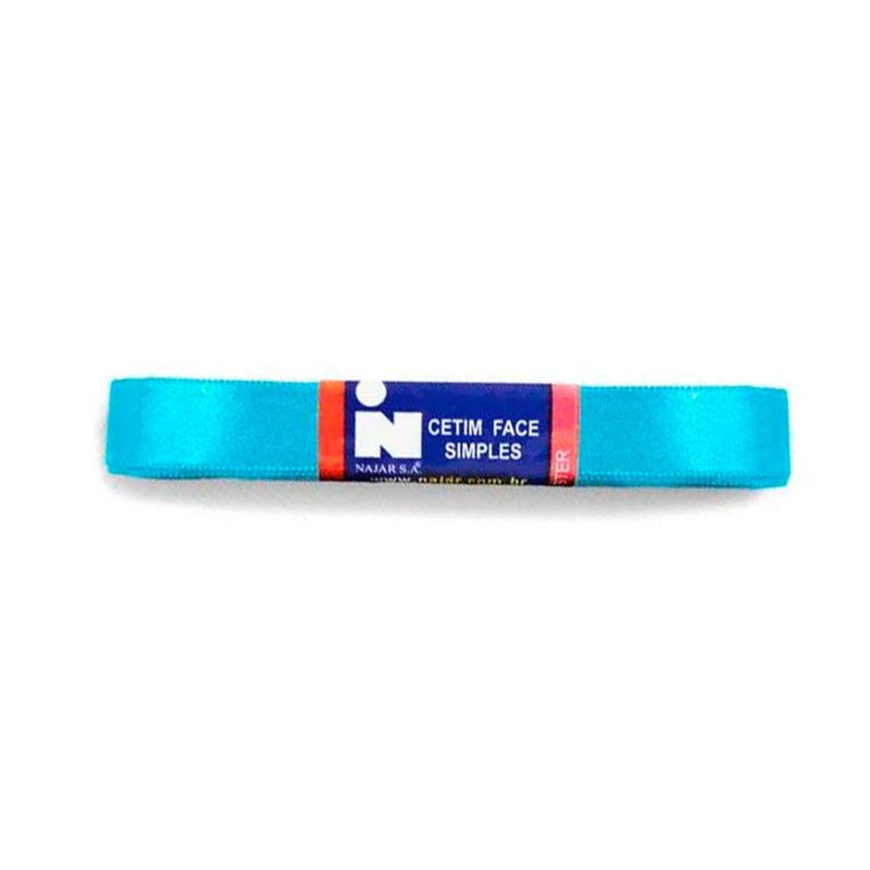 Fita Cetim Simples No3 Cor Turquesa c/10m - Najar