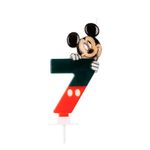 Vela de Aniversário Mickey Número 7 - Silver Festas