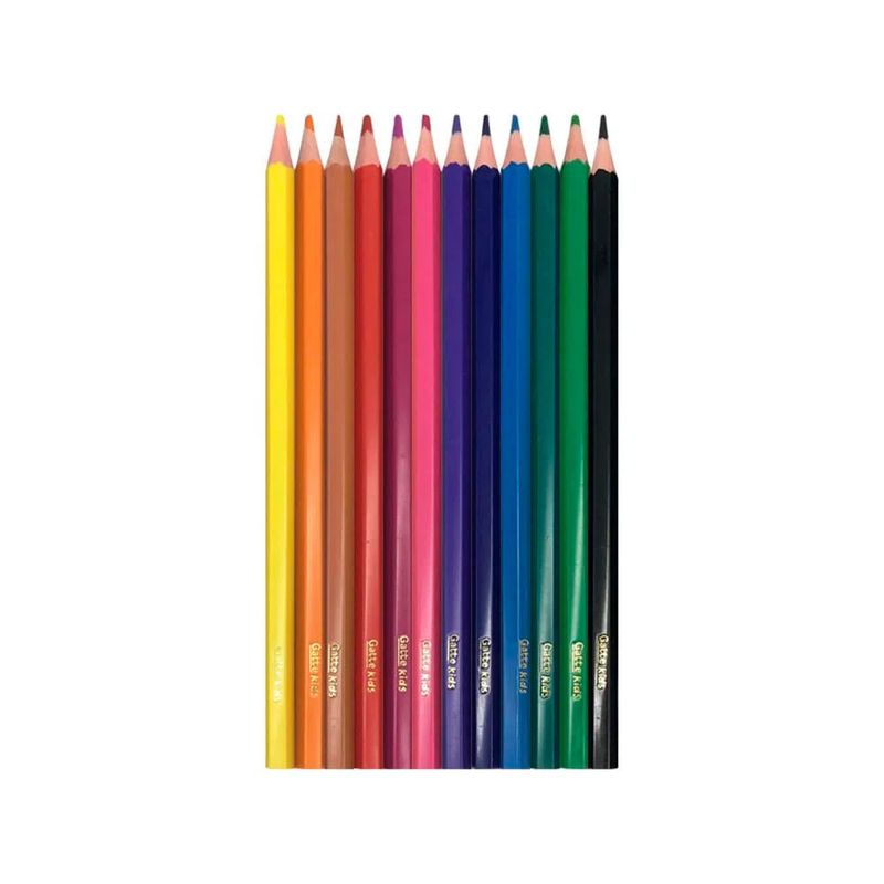 Lápis de Cor c/ 12 - Gatte Kids