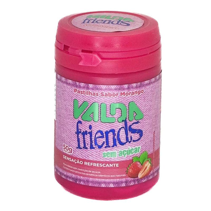 Pastilha Friends Pote Morango 50g c/6 - Valda