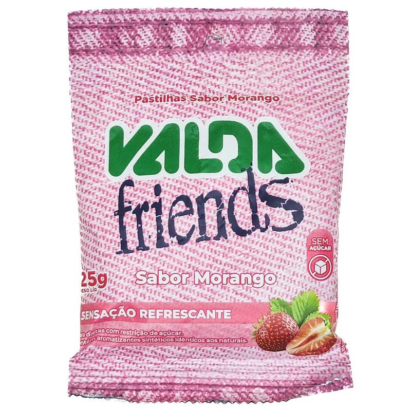 Pastilha sachê Friends Morango 25g - Valda