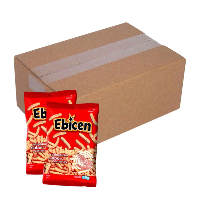 Salgadinho Assado Ebicen Camarão 30g c/40 - Glico