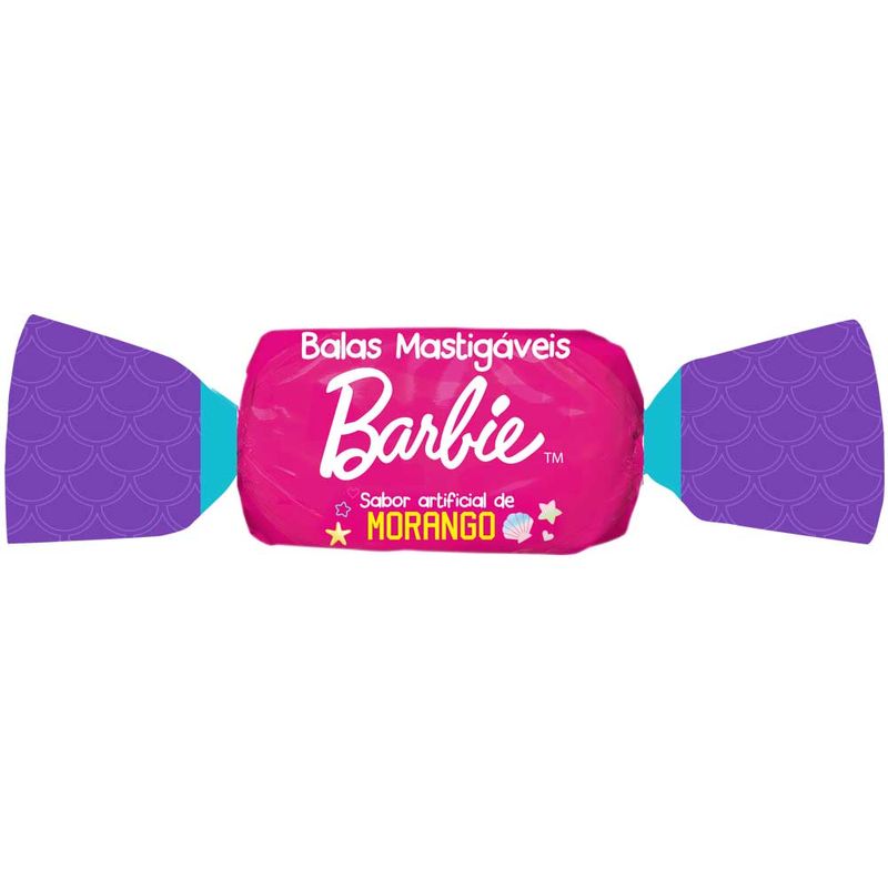 Bala Mastigável Barbie Morango 600g - Riclan