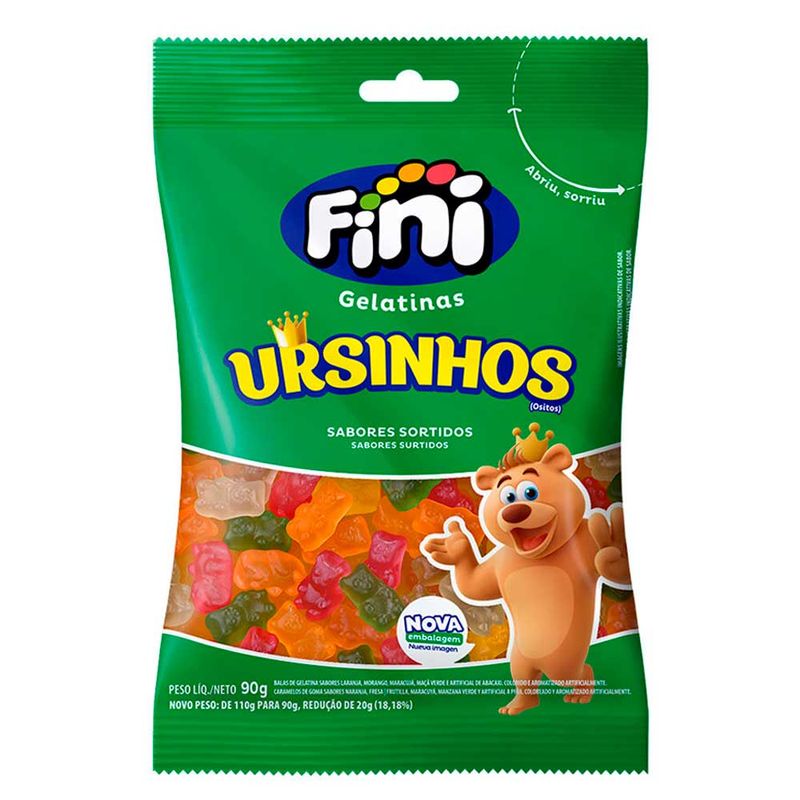 Bala de Gelatina Ursinhos Brilho 90g - Fini