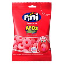 Bala de Gelatina Aros de Morango 90g - Fini