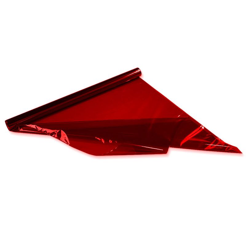 Folha Poli Transparente Vermelho 85x100cm c/50 - Cromus