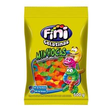 Bala de Gelatina Minhocas Brilho 500g - Fini