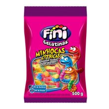 Bala de Gelatina Minhocas Cítricas 500g - Fini