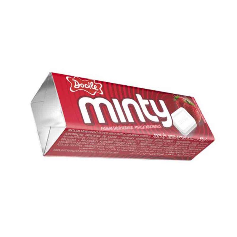 Pastilha Mentolada Minty Morango c/20 - Docile