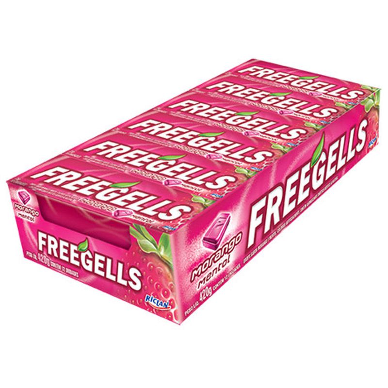 Drops Freegells Morango c/12 - Riclan