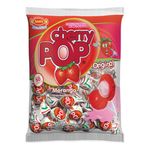 Pirulito Cherry Pop Morango Recheio Chiclete c/50 - Sams