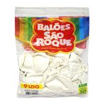 Balão Branco Polar Tamanho 9 c/50 - São Roque