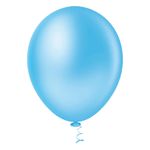 Balão Liso Azul Claro Tamanho 7 c/50 - Pic Pic