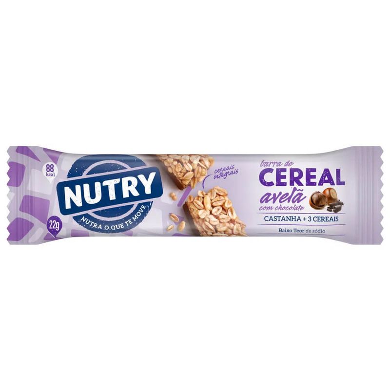 Barra de Cereais Nutry  Avelã com Chocolate c/24 - Nutrimental