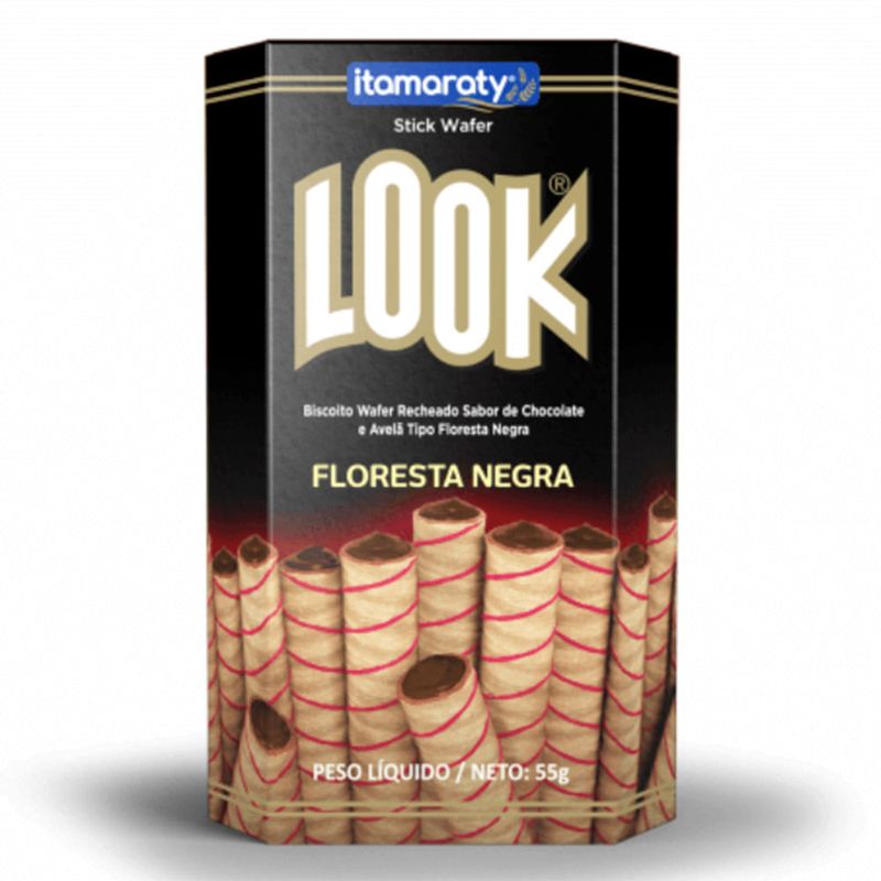 Wafer Recheado Look Floresta Negra 55g c/20 - Itamaraty