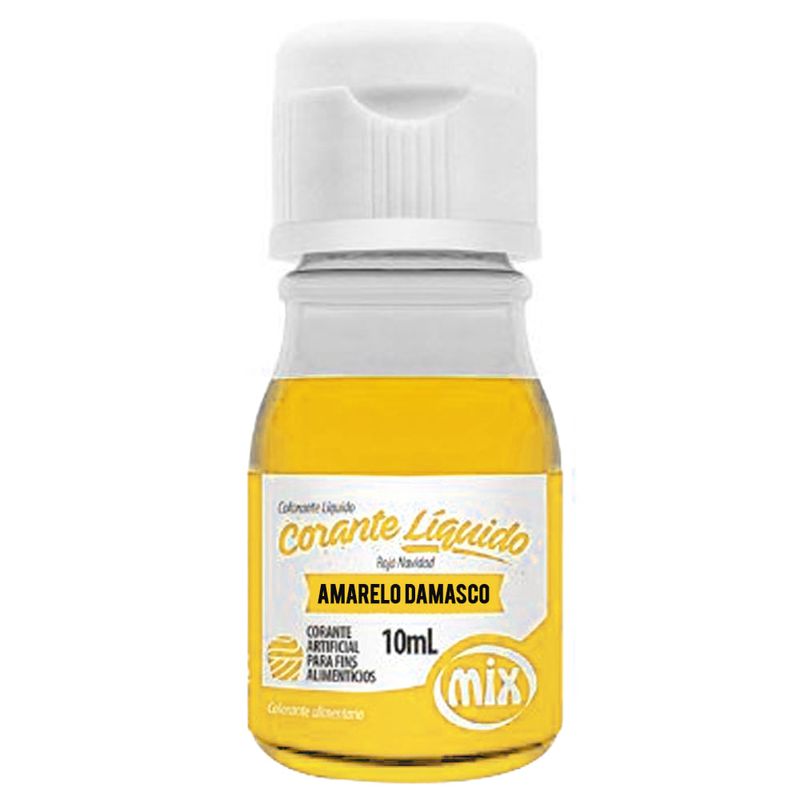 Corante Líquido Amarelo Damasco 10ml - Mix