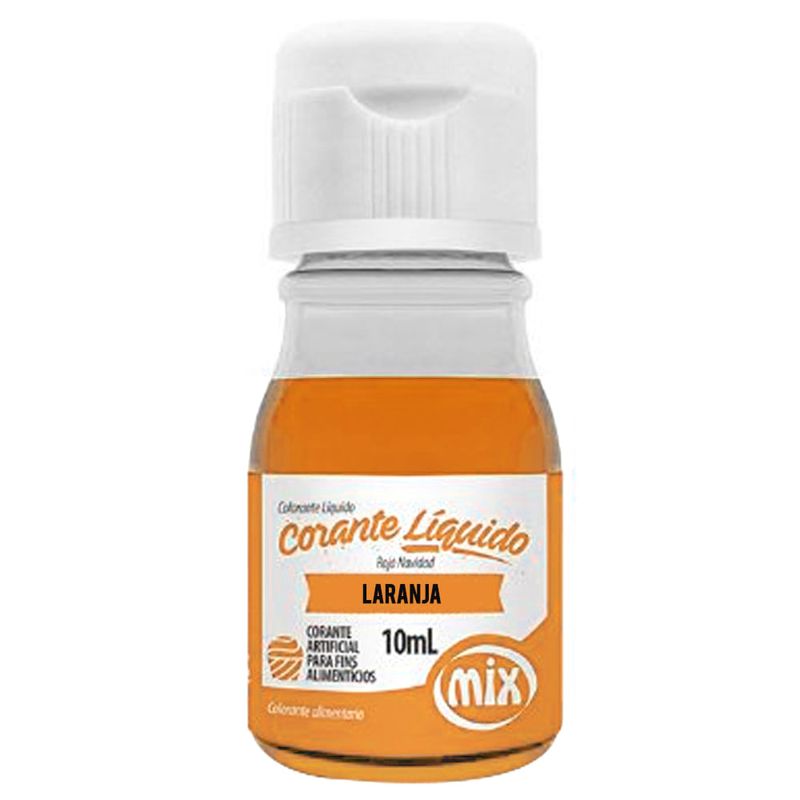 Corante Líquido Laranja 10ml - Mix