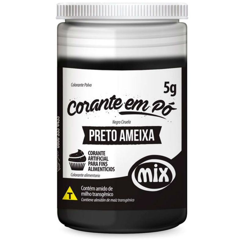 Corante em pó Preto Intenso 5g - Mix