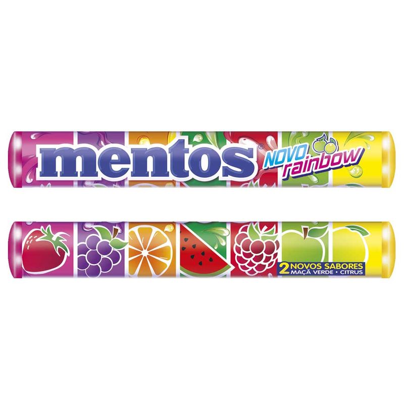 Bala Mentos Stick Rainbow c/3 - Perfetti
