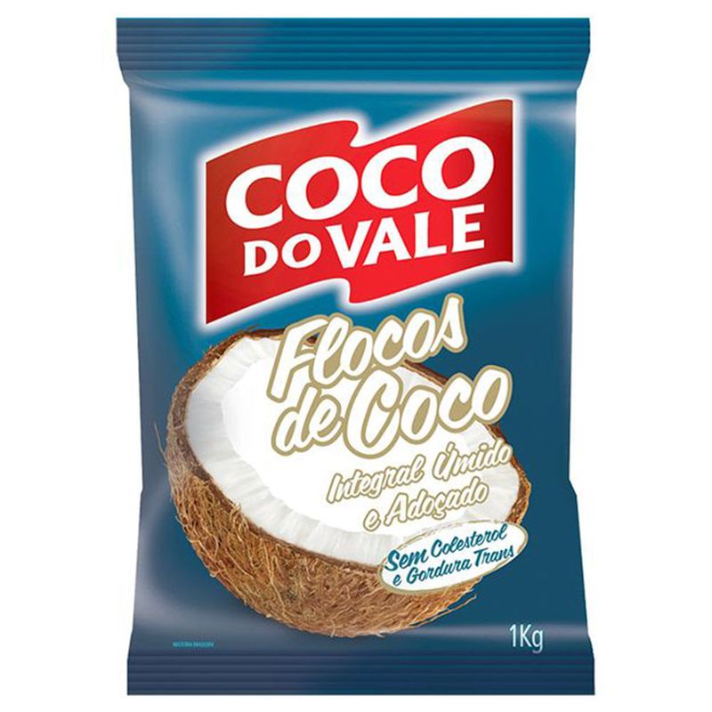 Coco em Flocos Úmido Adoçado kg Do Vale