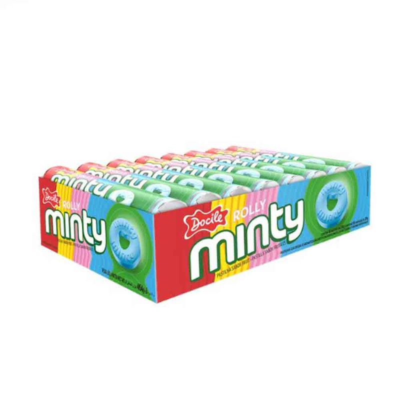 Pastilha Rolly Minty Fruit c/16 - Docile