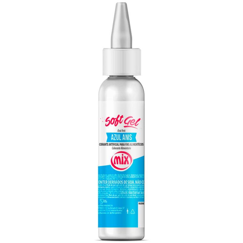 Corante Soft Gel Azul Anis 25g - Mix