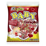 Pirulito Flopito Coração Baby Vermelho Morango c/50 - Florestal