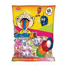 Pirulito Samblue Mix Pinta Lingua c/50 - Sams
