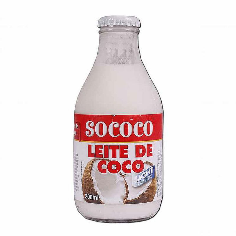 Leite de Coco Light Vidro 200ml - Sococo