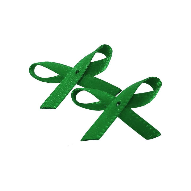 Mini Laço Cetim c/100 Verde Bandeira - Laleti