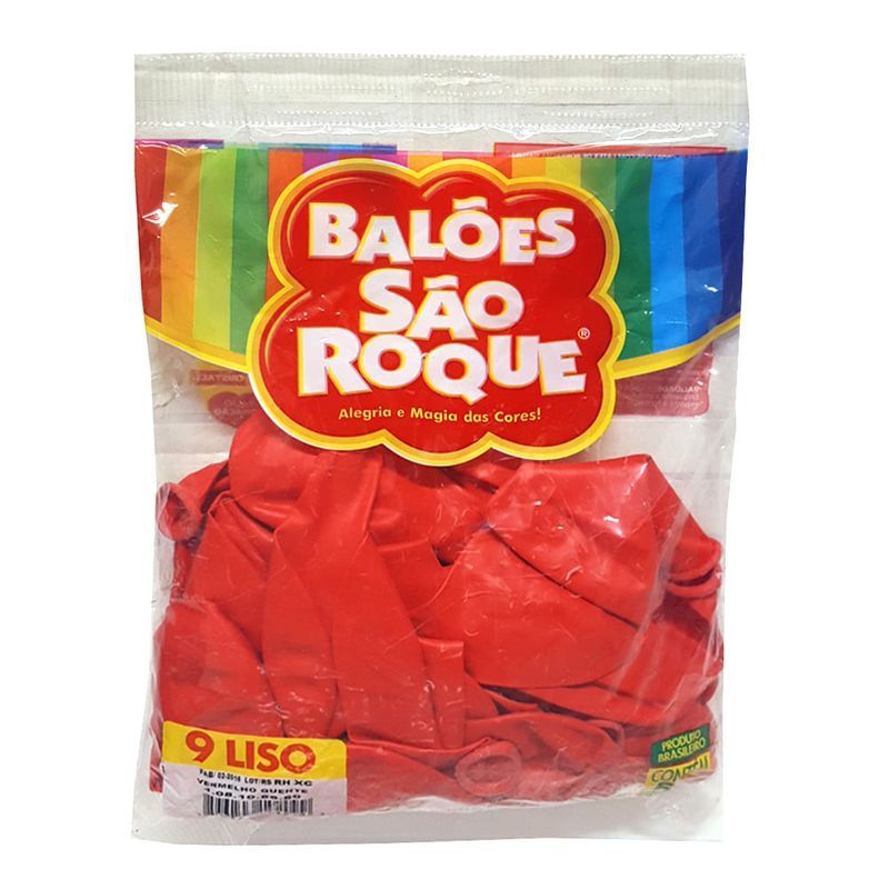 Balão Vermelho Quente Tamanho 9 c/50 - São Roque