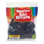 Balão Preto Ébano Tamanho 7 c/50 - São Roque