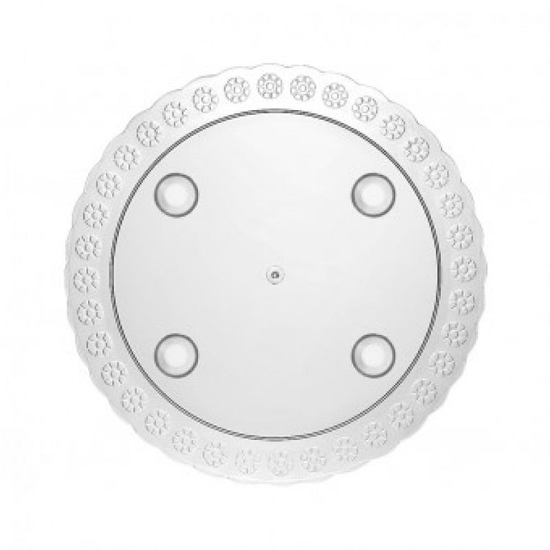 Tabuleiro Acrílico Cristal Redondo 360mm - Três Triângulos
