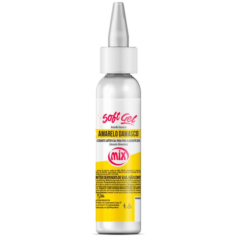 Corante Soft Gel Amarelo Damasco 25g - Mix