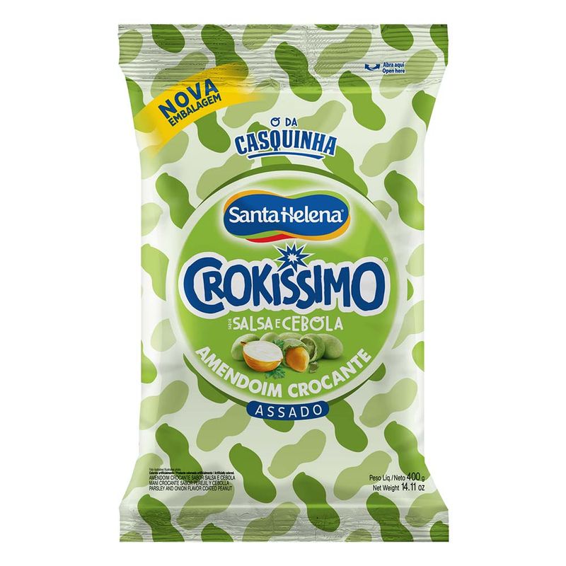 Amendoim Crokissimo Salsa Cebola 400g - Santa Helena