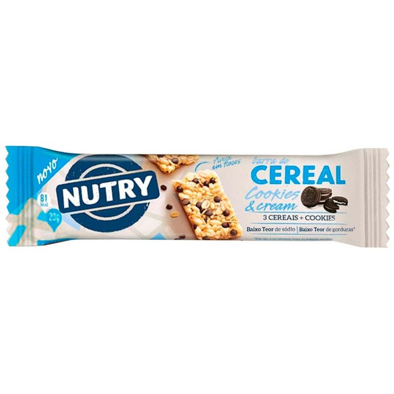 Barra de Cereais Nutry Cookies & Cream c/24 - Nutrimental